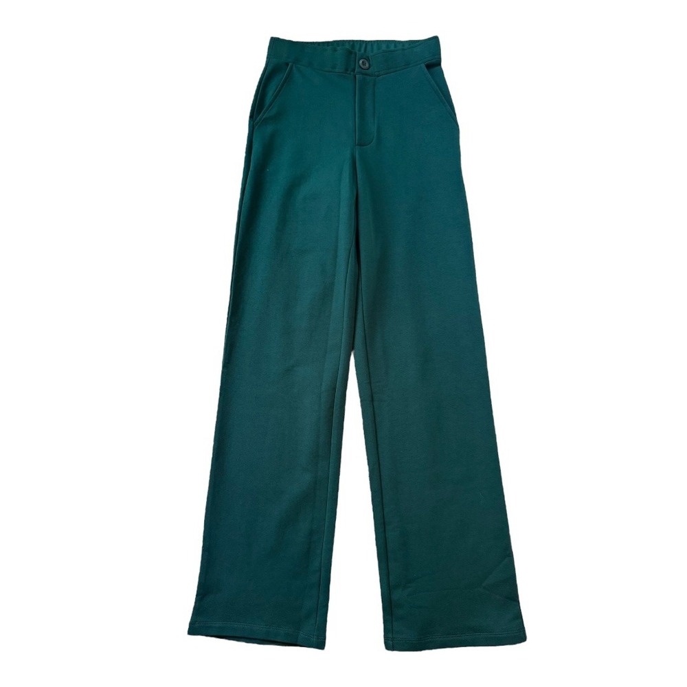Universal Standard Green Cotton Blend Wide Leg Career Casual Pants XS NWOT